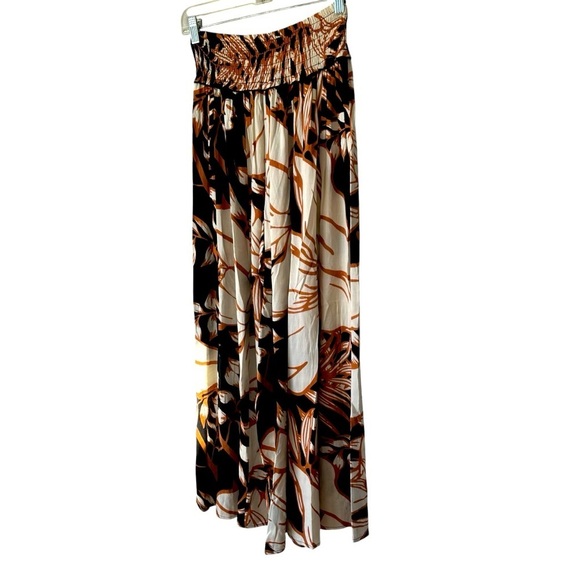 True Destinations Tropical Floral Wide Leg Pants, Medium - Picture 4 of 6